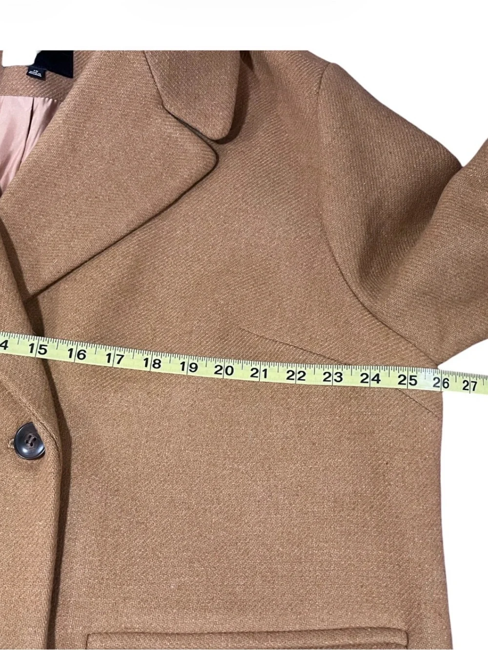 Madewell Haydon Coat 1X Heather Toffee Wool Cashmere Insuluxe Plus